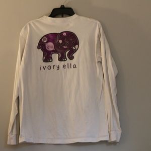space themed ivory ella long sleeve tee